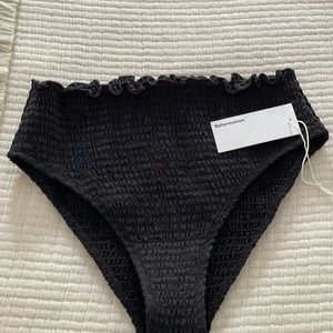 Reformation black bikini bottom